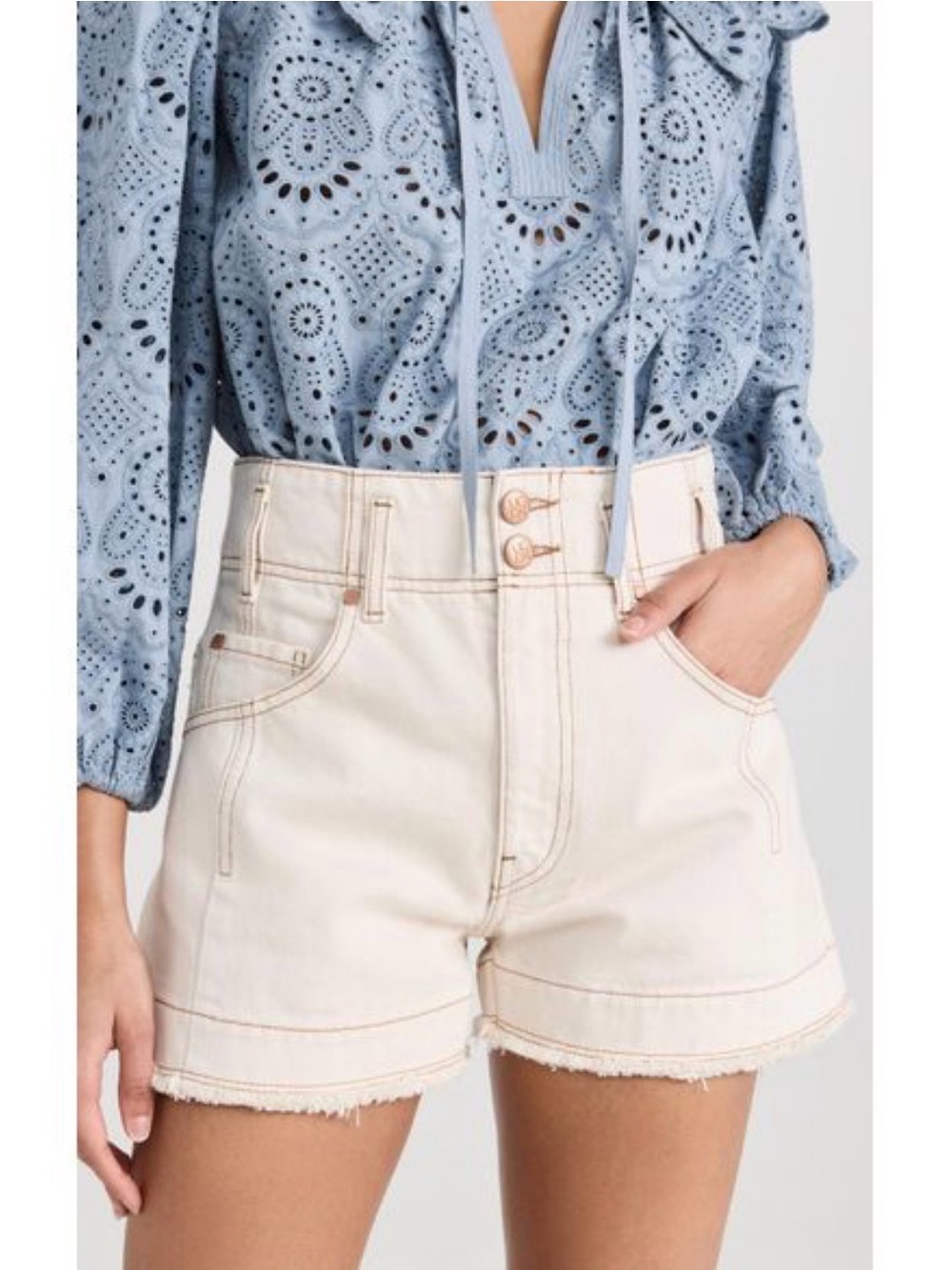 Ulla Johnson Charlotte high-rise denim shorts 27